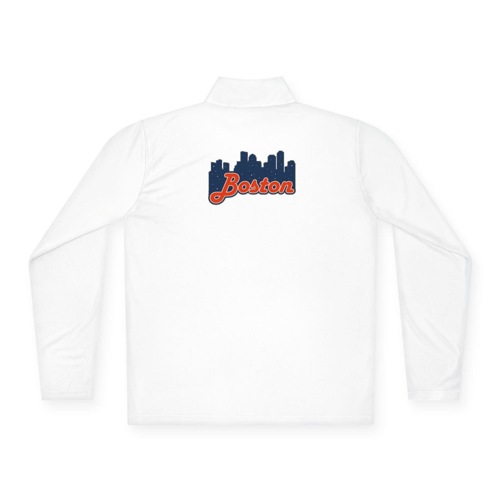 Quarter-Zip Pullover — Boston Skyline Script Logo
