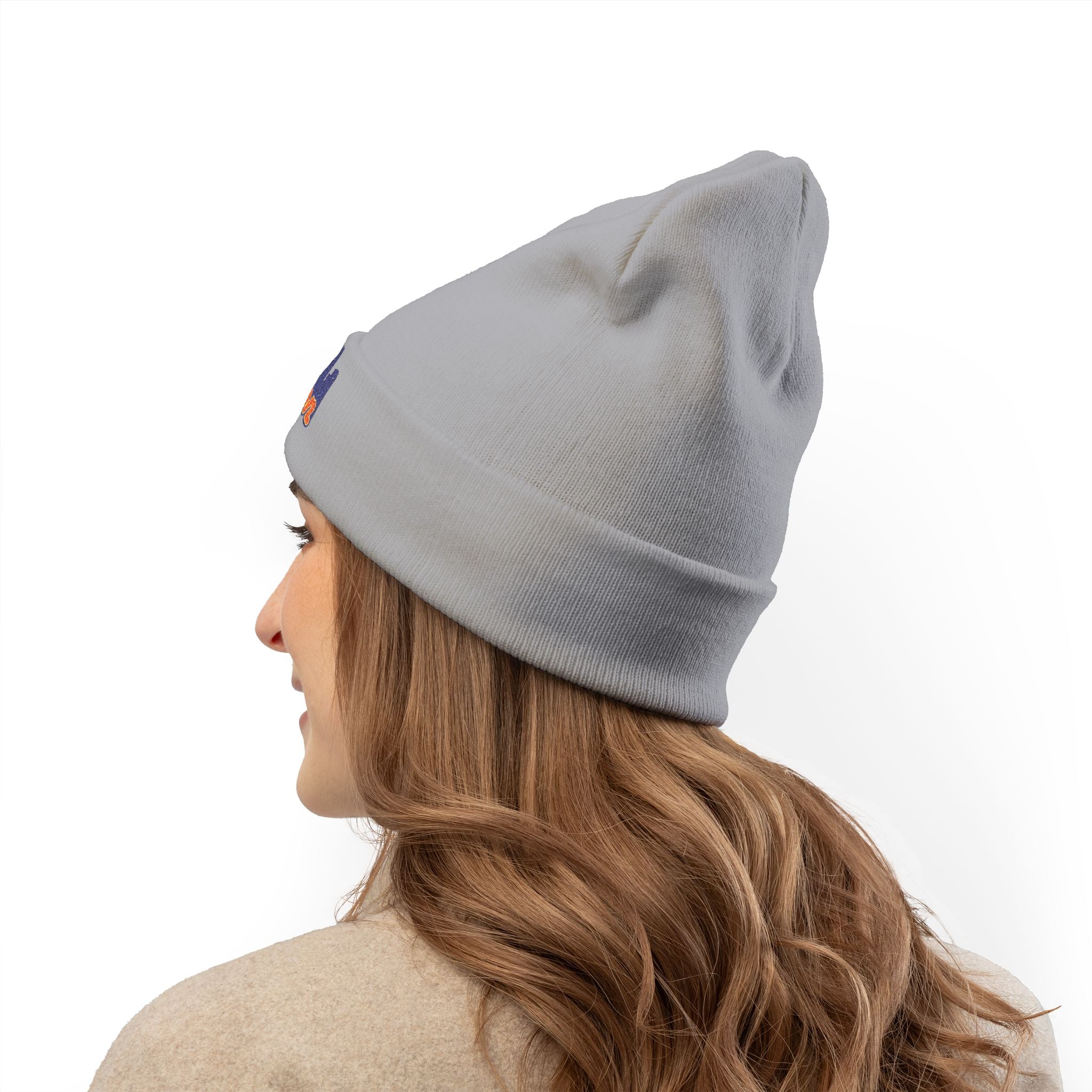 Boston Skyline Embroidered Beanie — Knit Winter Hat