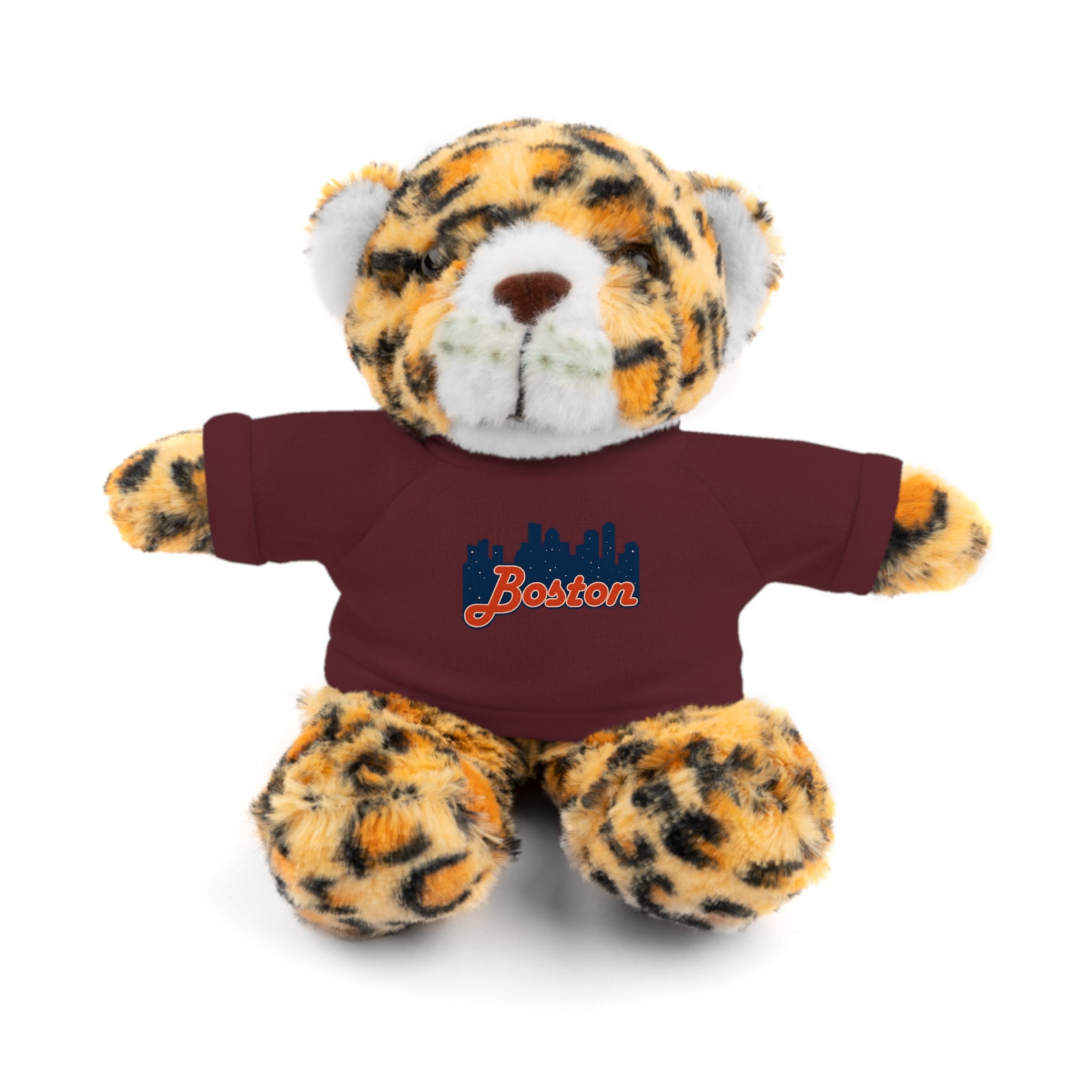 Boston Skyline Teddy Bear with 'Boston' Tee — Plush Souvenir Gift