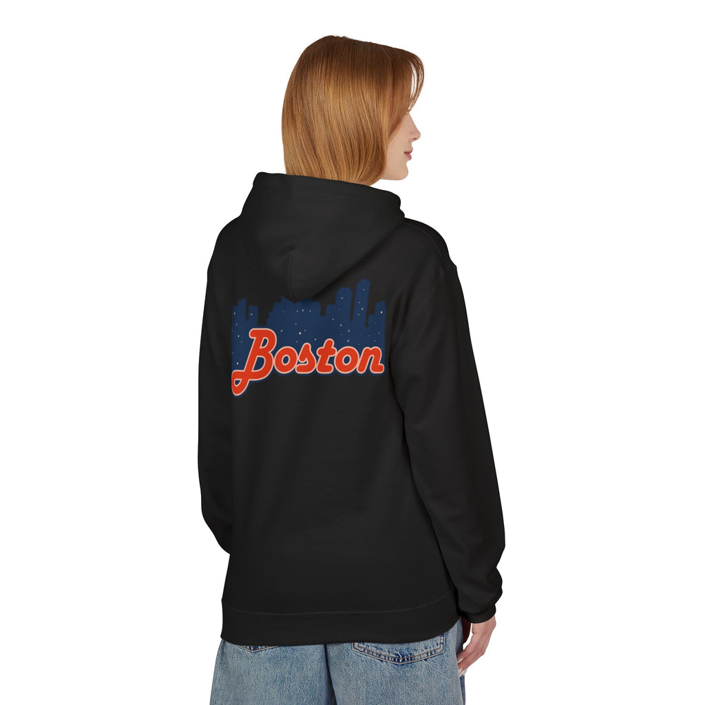 Boston Skyline Hoodie – Retro Script City Sweatshirt