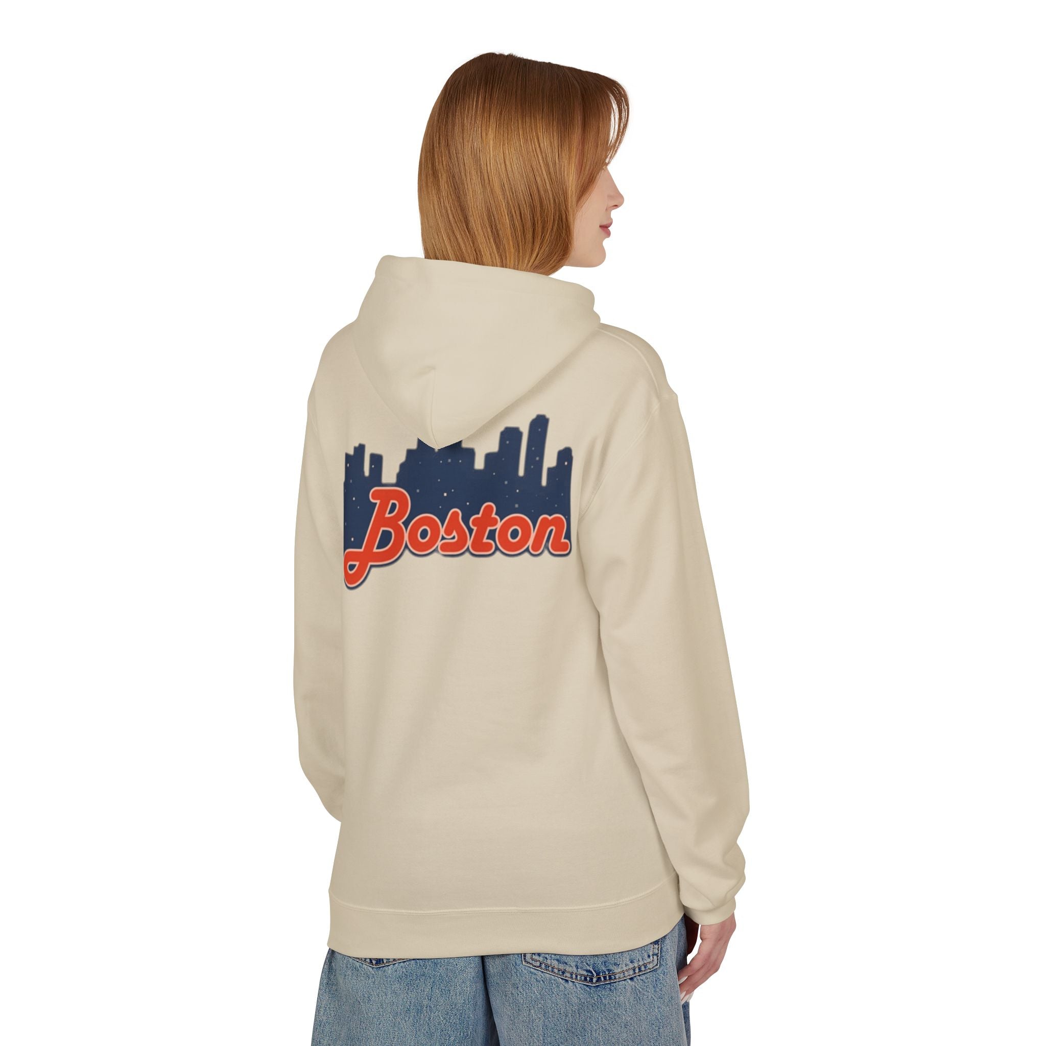 Boston Skyline Hoodie – Retro Script City Sweatshirt