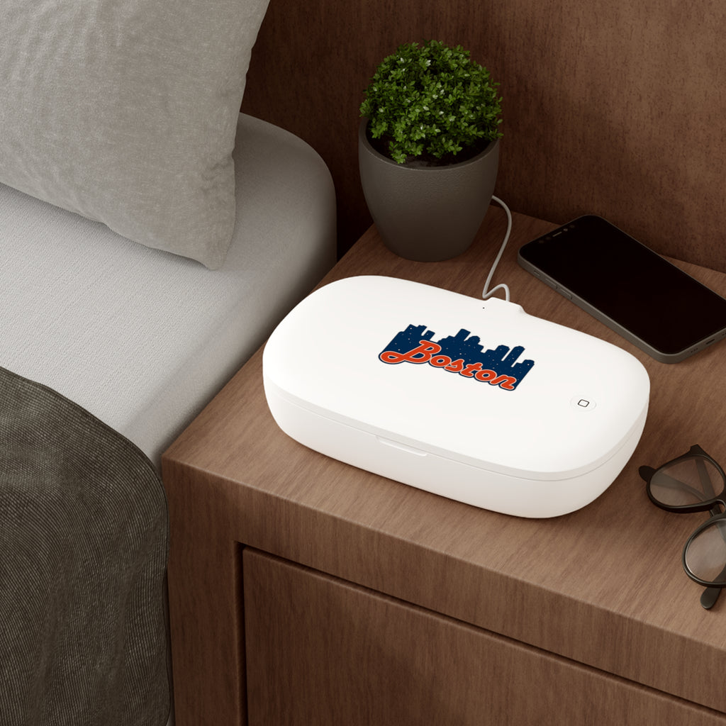 Boston Skyline UV Phone Sanitizer & Wireless Charging Pad