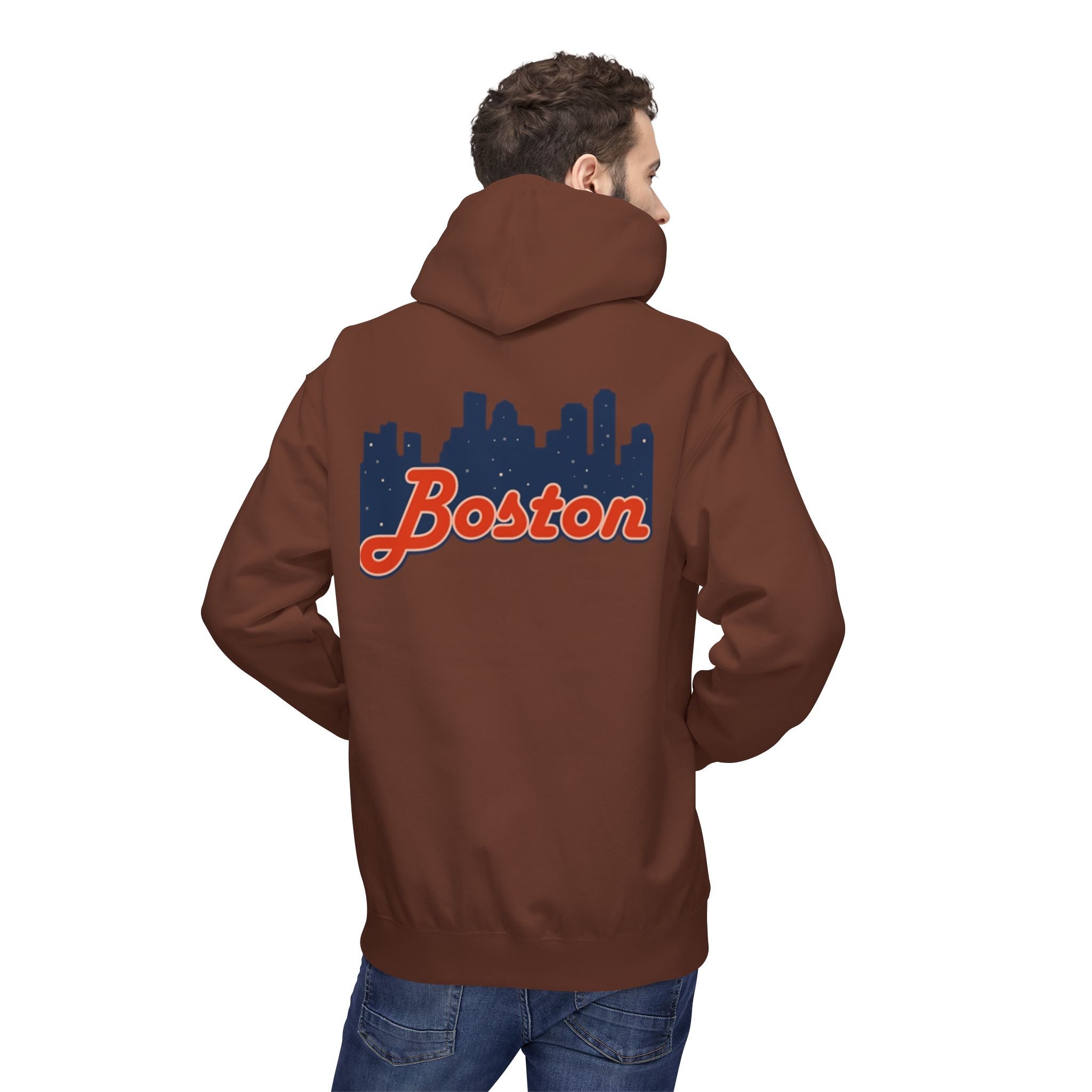 Boston Skyline Hoodie – Retro Script City Sweatshirt