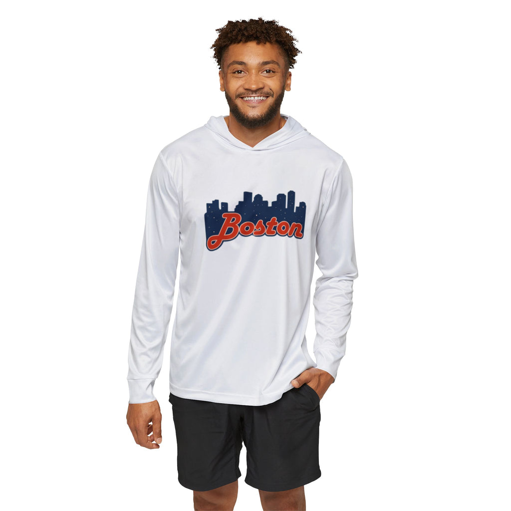 Boston Skyline Hoodie — Men's Sports Warmup Pullover
