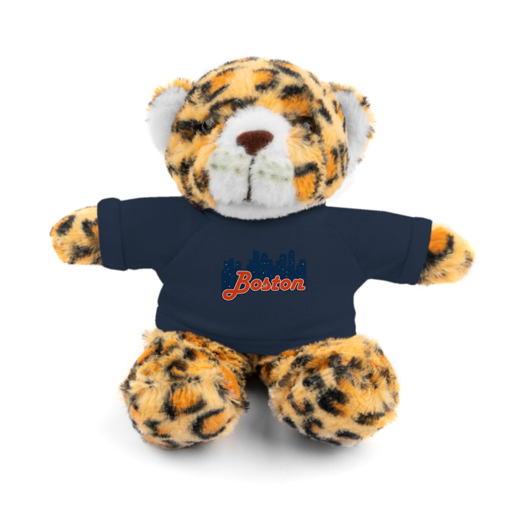 Boston Skyline Teddy Bear with 'Boston' Tee — Plush Souvenir Gift