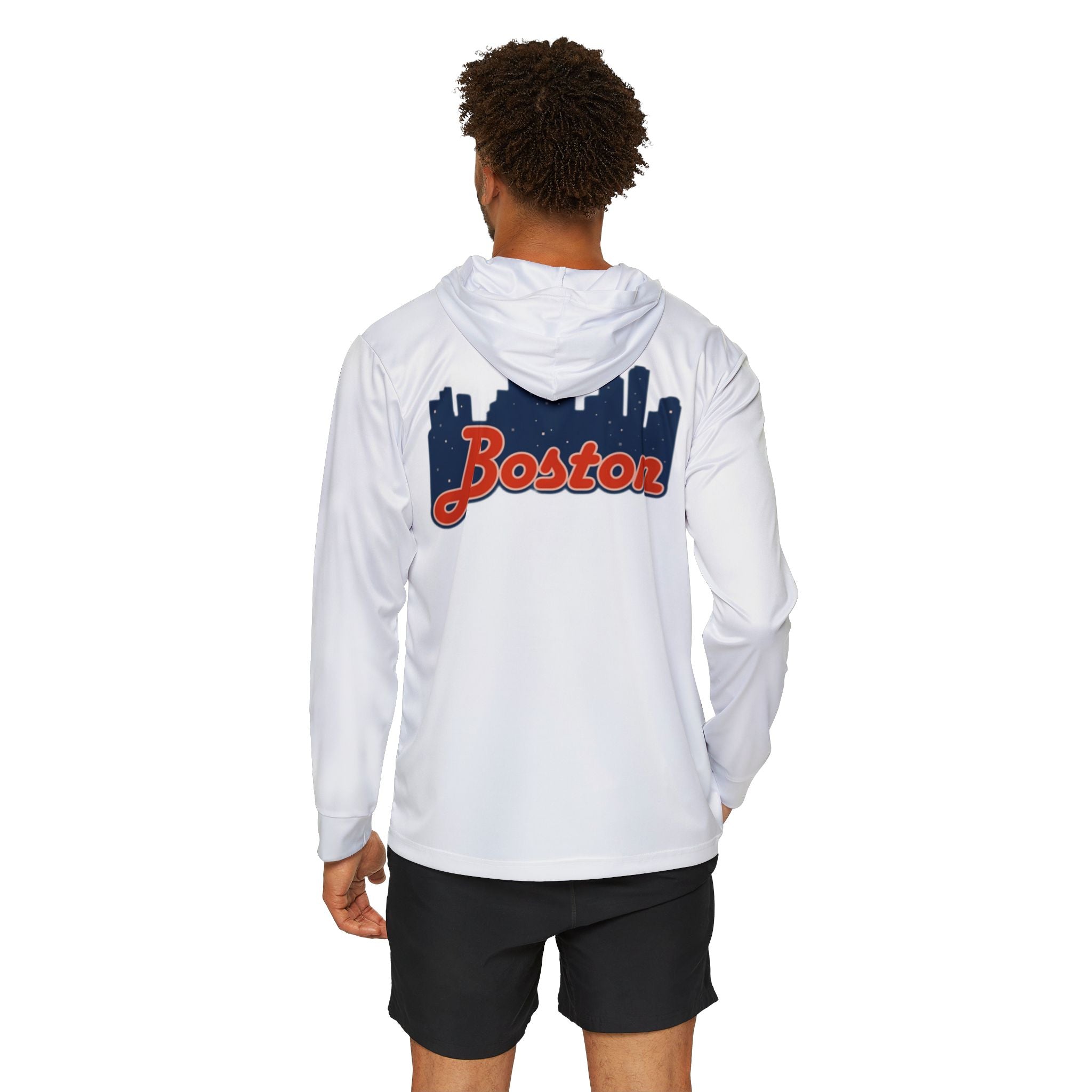 Boston Skyline Hoodie — Men's Sports Warmup Pullover