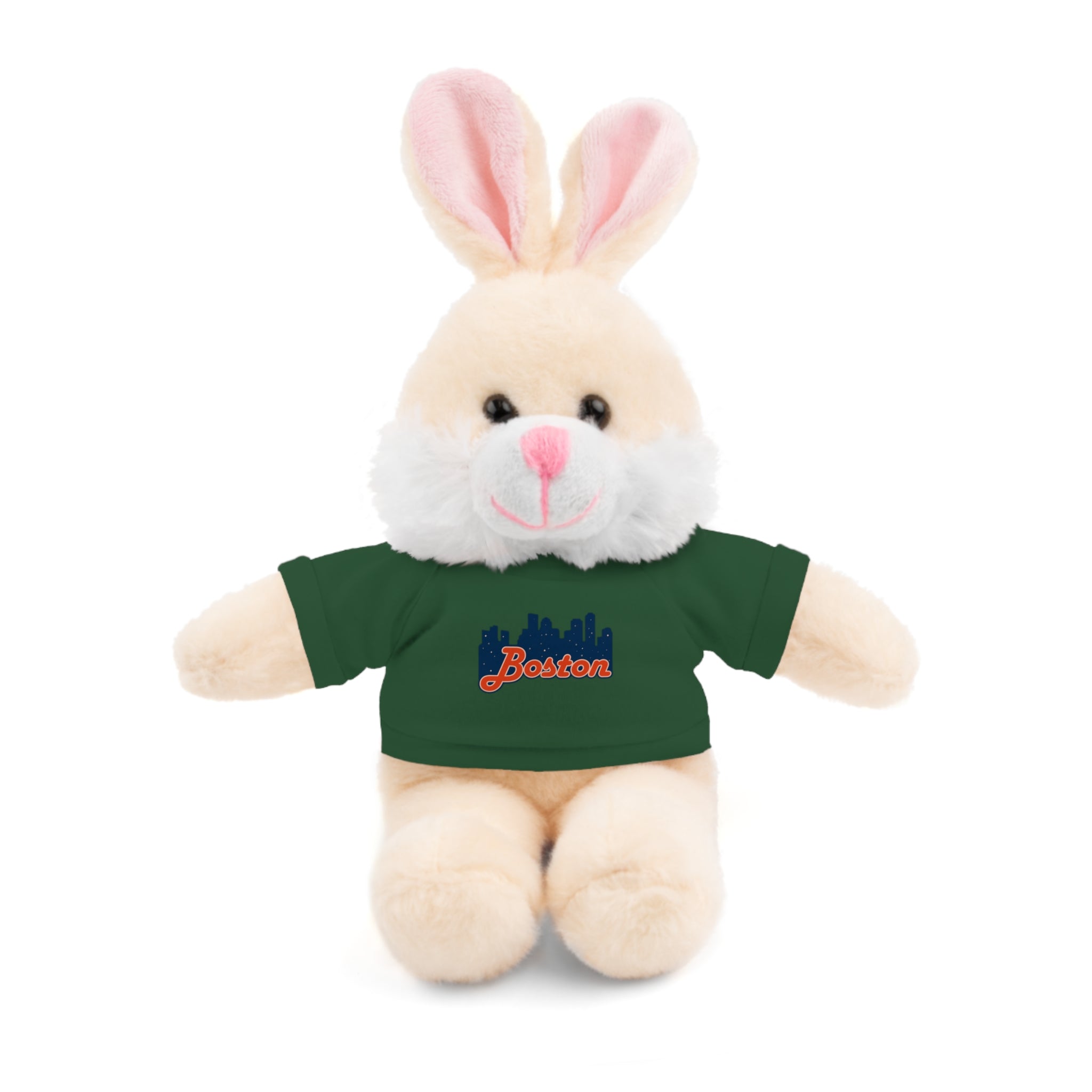 Boston Skyline Teddy Bear with 'Boston' Tee — Plush Souvenir Gift