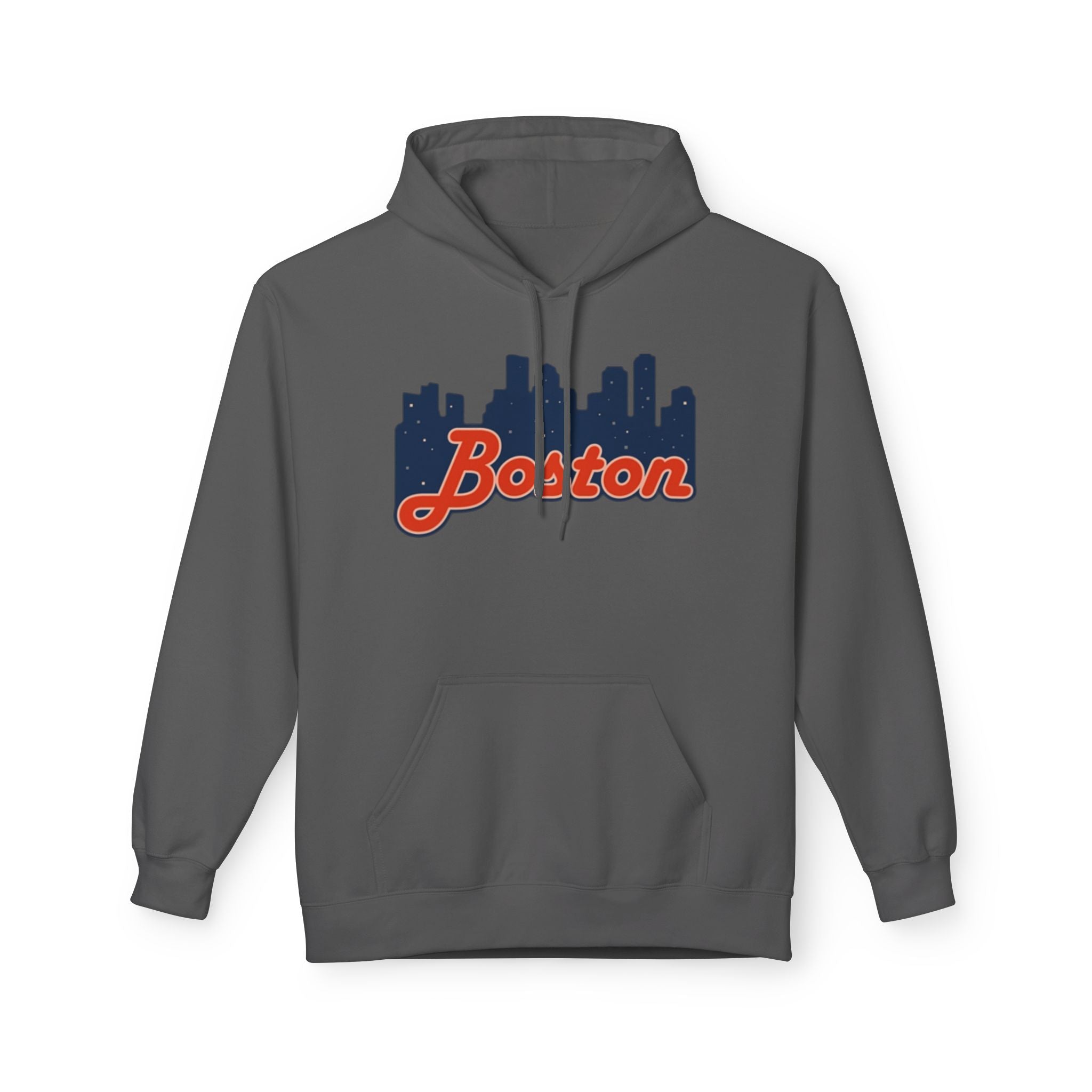 Boston Skyline Hoodie – Retro Script City Sweatshirt