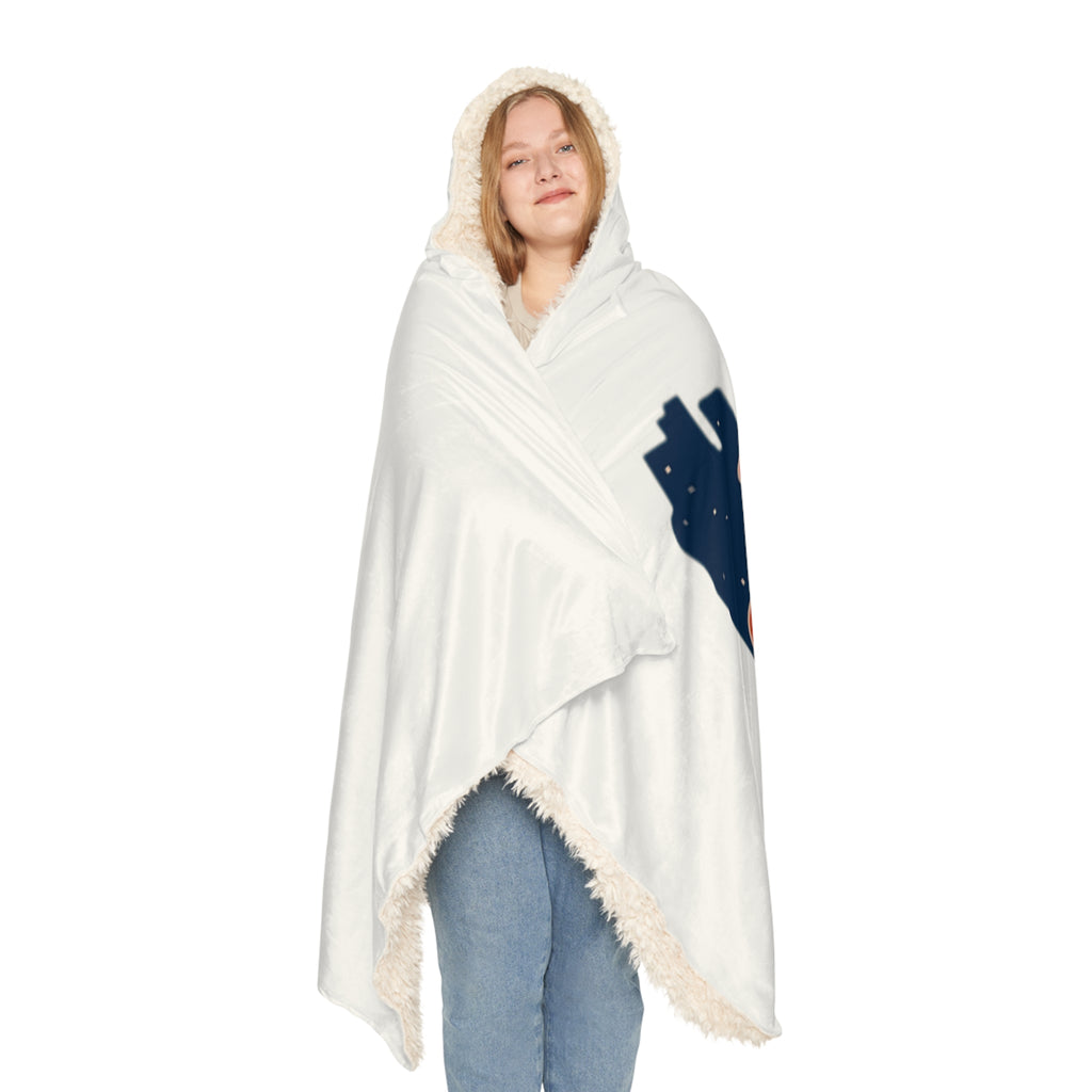 Boston Skyline Hooded Blanket — Cozy Snuggle Throw for Fans & Gifts