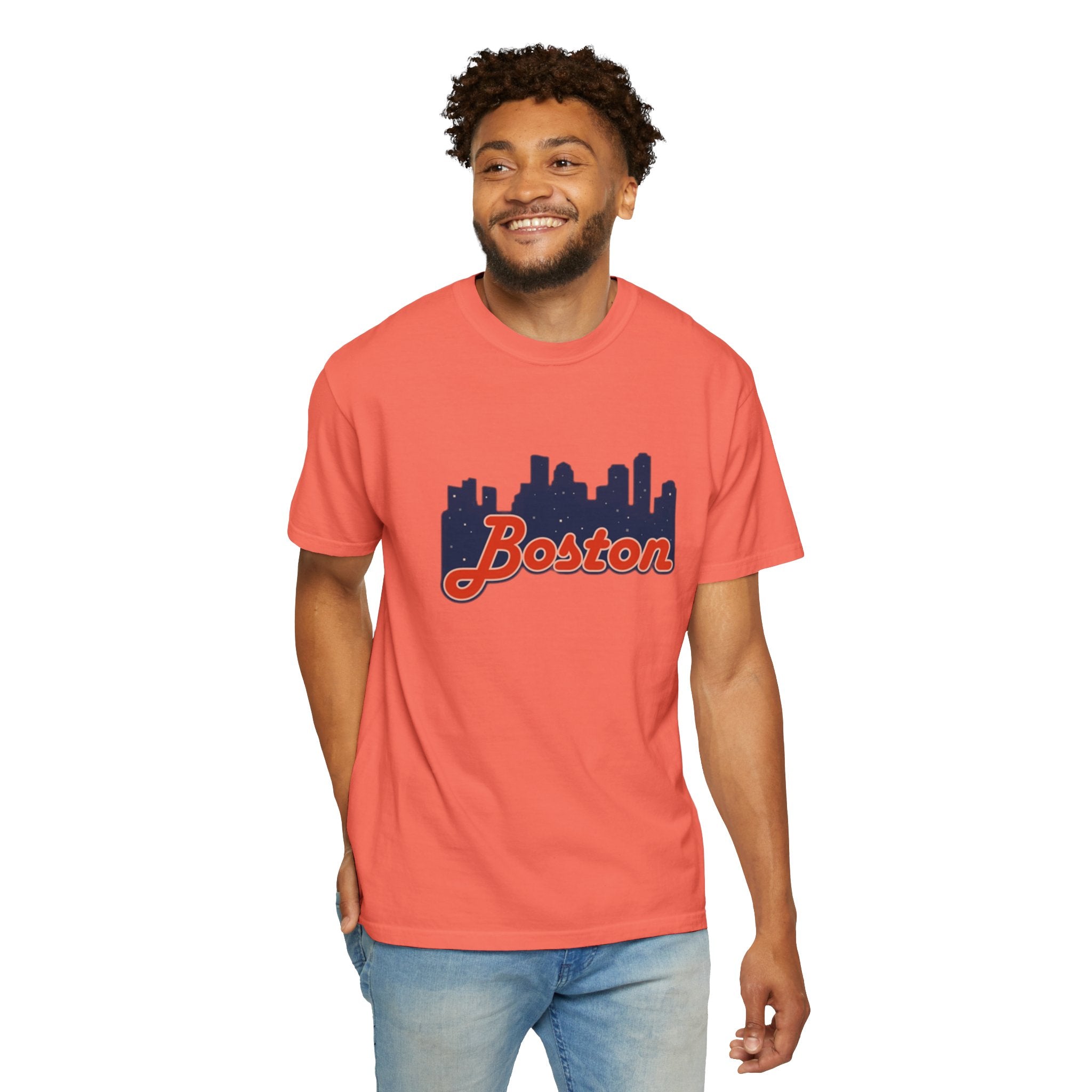 Boston Skyline T-Shirt — Retro Script City Tee