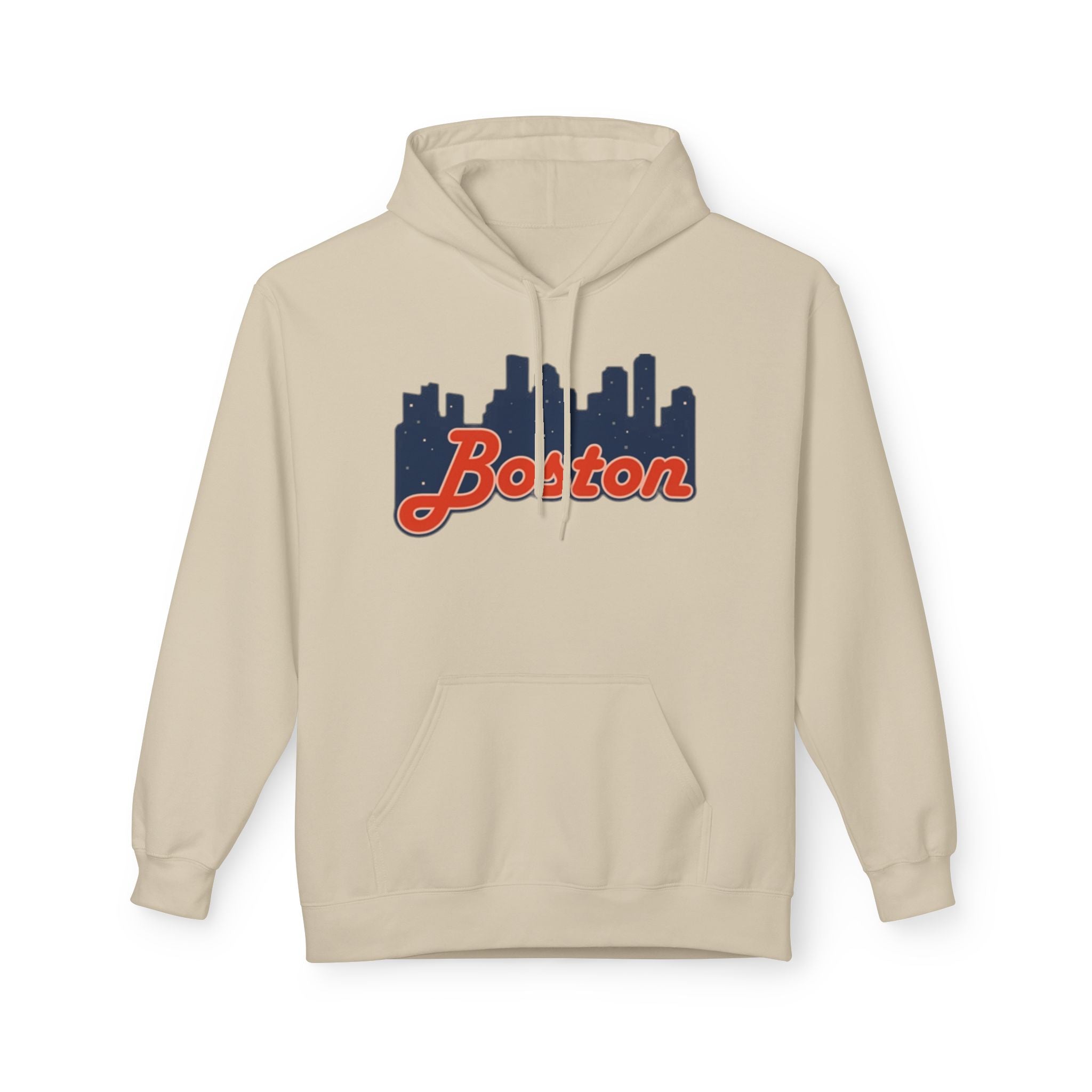 Boston Skyline Hoodie – Retro Script City Sweatshirt