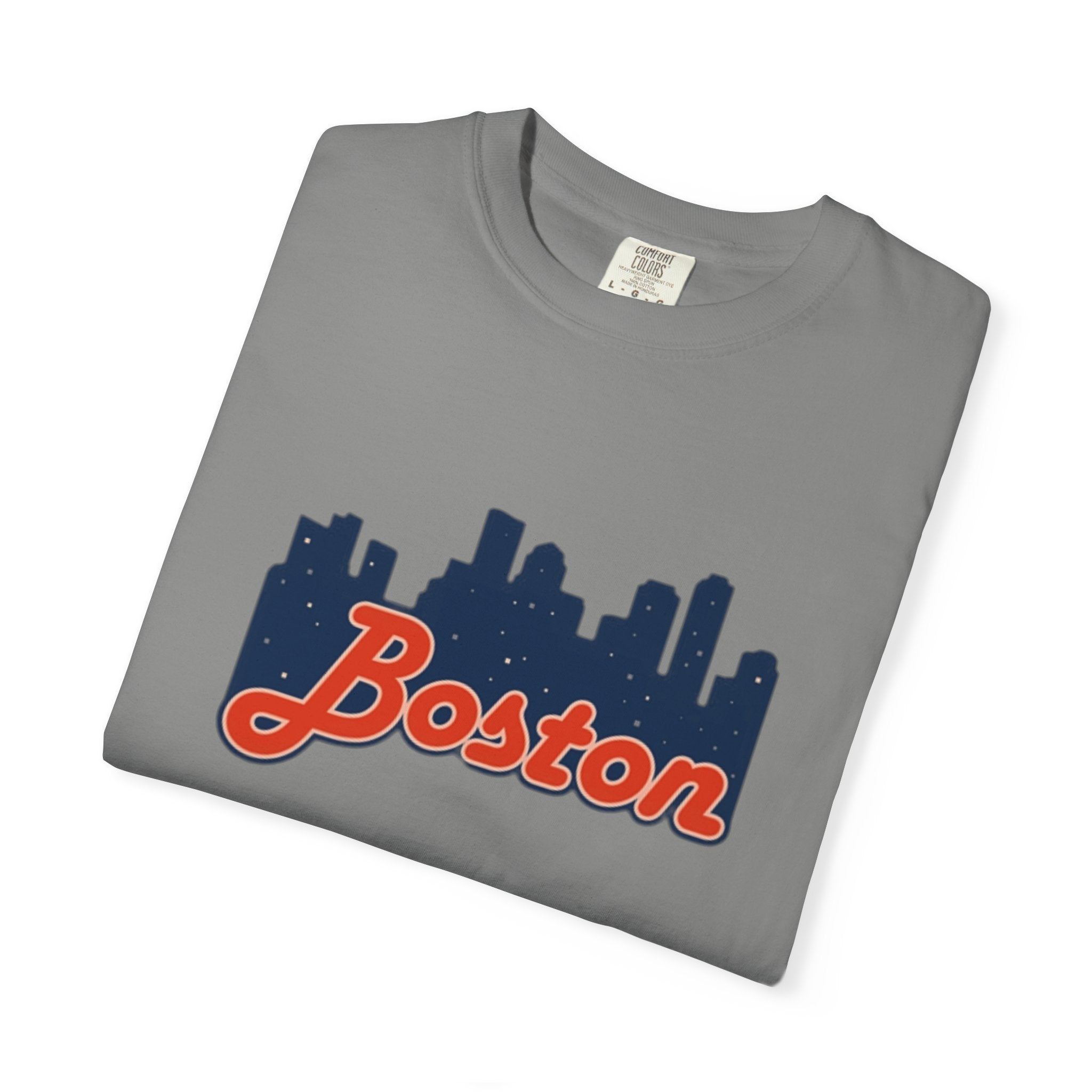 Boston Skyline T-Shirt — Retro Script City Tee