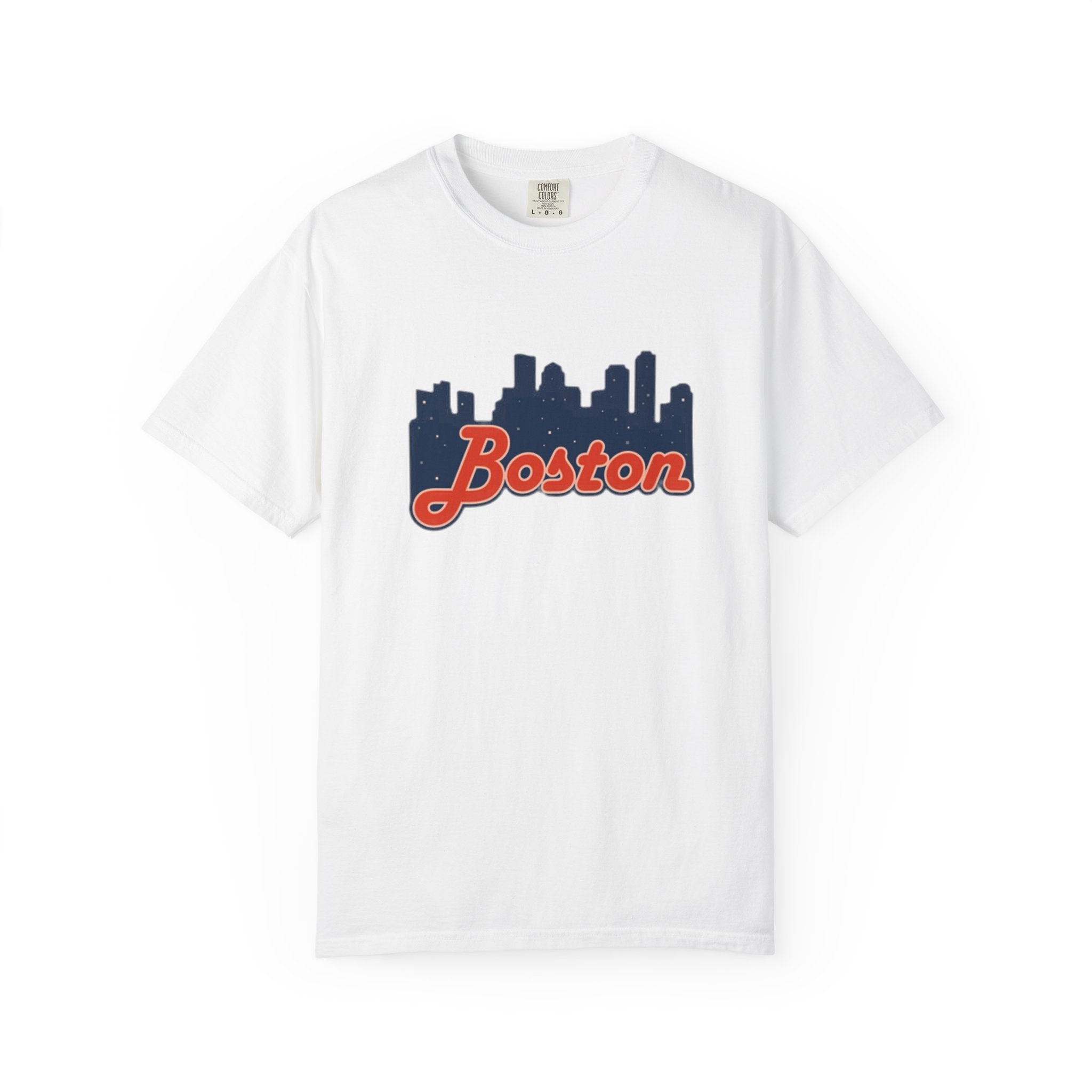 Boston Skyline T-Shirt — Retro Script City Tee