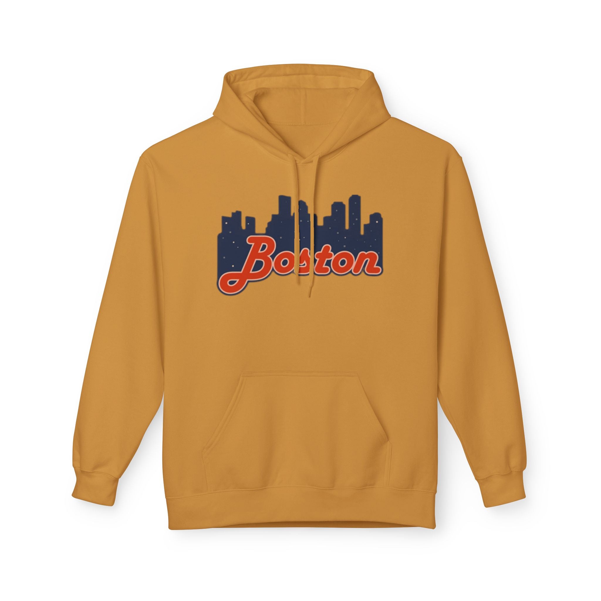 Boston Skyline Hoodie – Retro Script City Sweatshirt