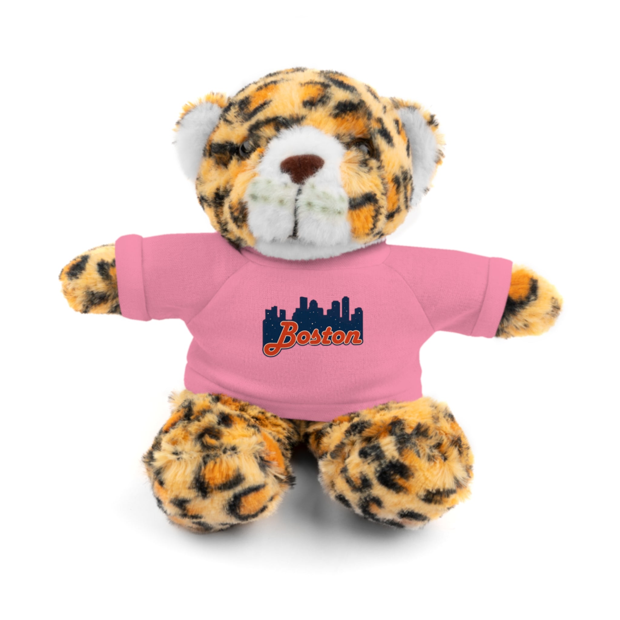 Boston Skyline Teddy Bear with 'Boston' Tee — Plush Souvenir Gift
