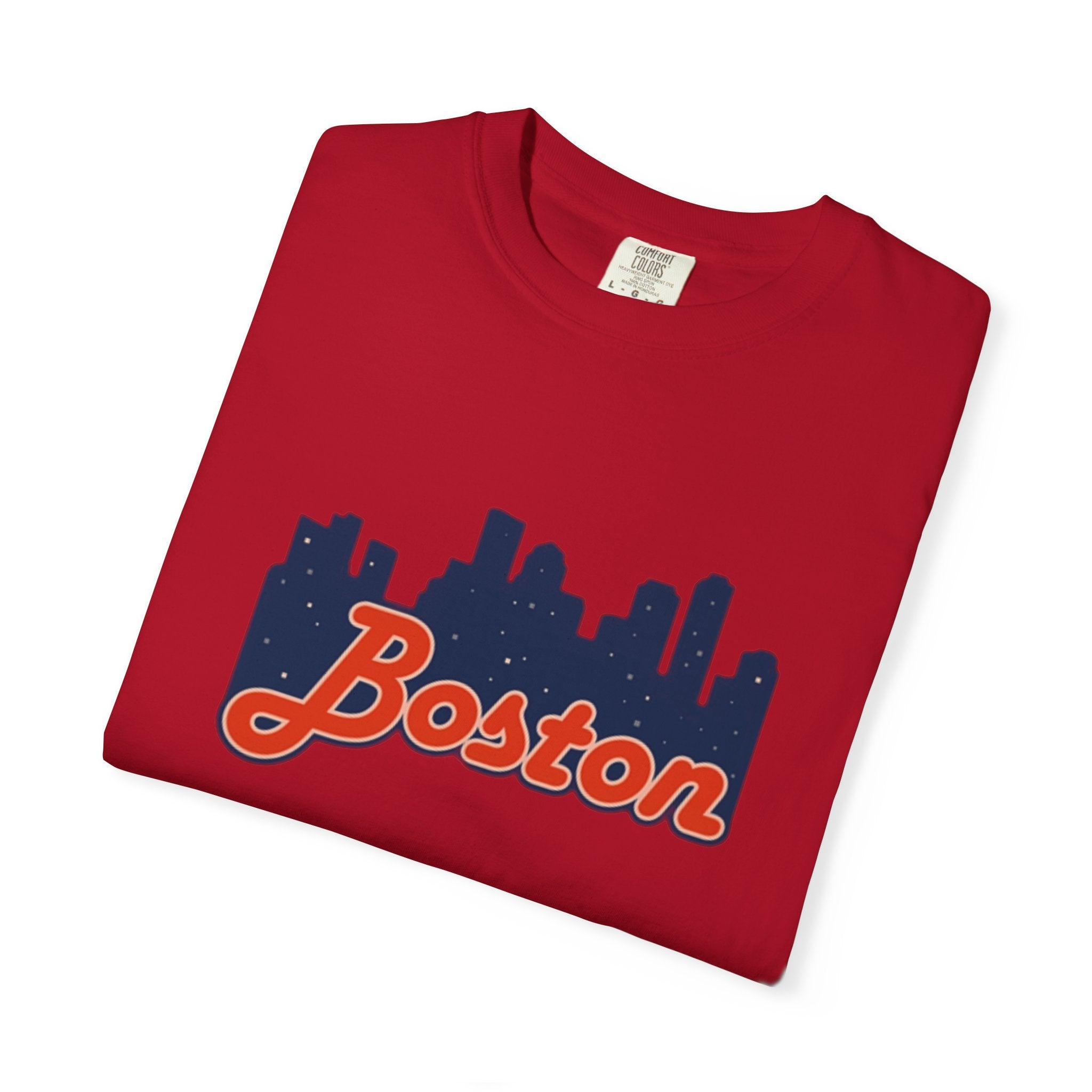 Boston Skyline T-Shirt — Retro Script City Tee