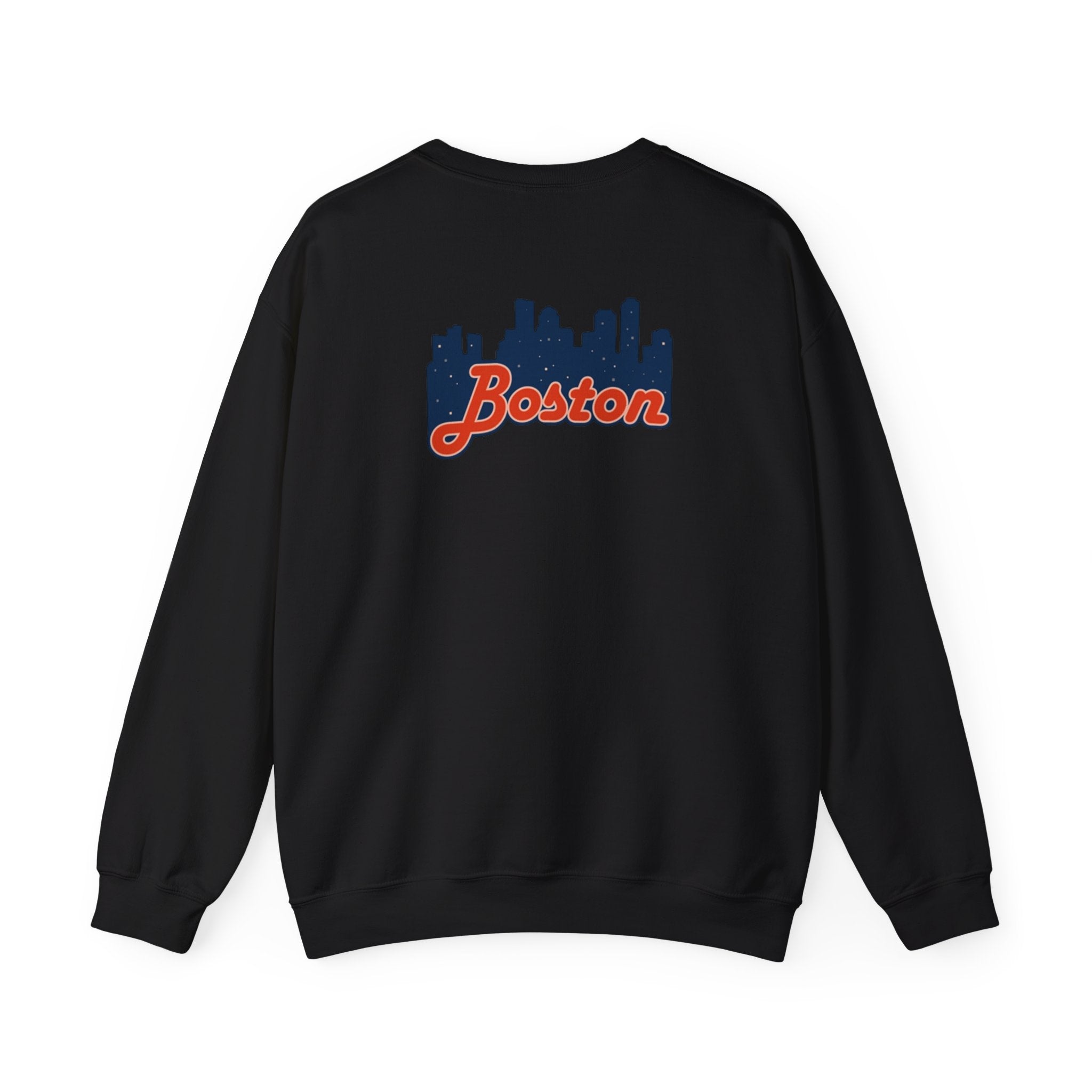 Boston Skyline Crewneck Sweatshirt – Retro Script Cityscape