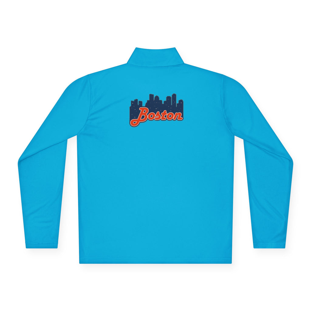 Quarter-Zip Pullover — Boston Skyline Script Logo