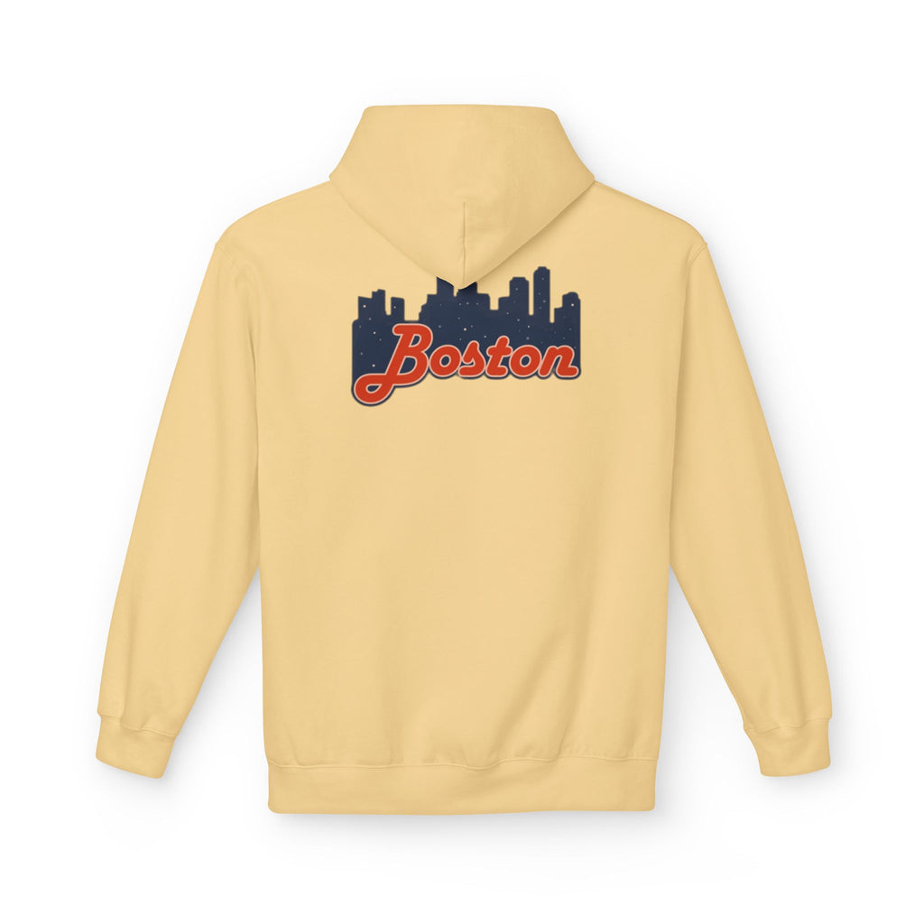Boston Skyline Hoodie — Retro Script City Skyline Pullover