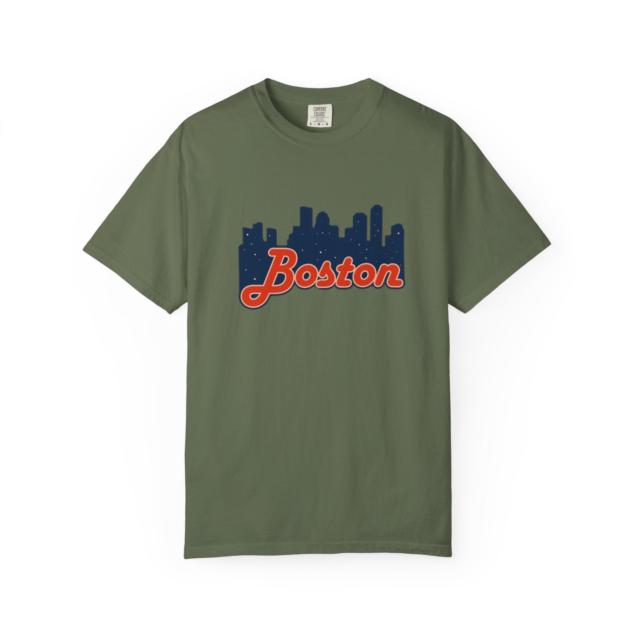 Boston Skyline T-Shirt — Retro Script City Tee
