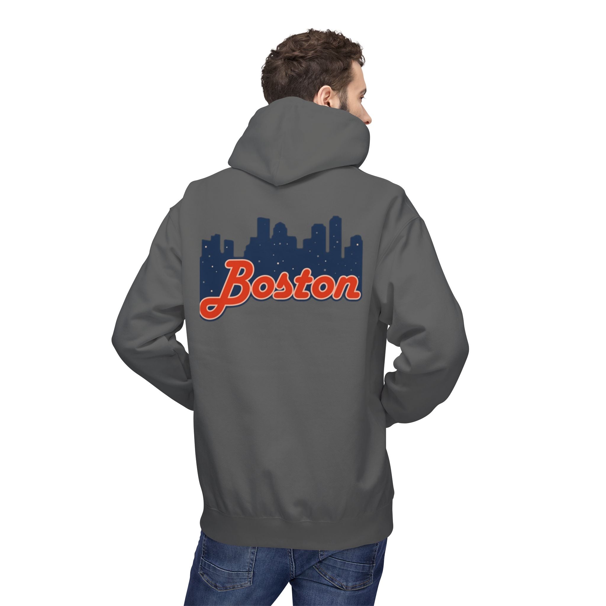 Boston Skyline Hoodie – Retro Script City Sweatshirt