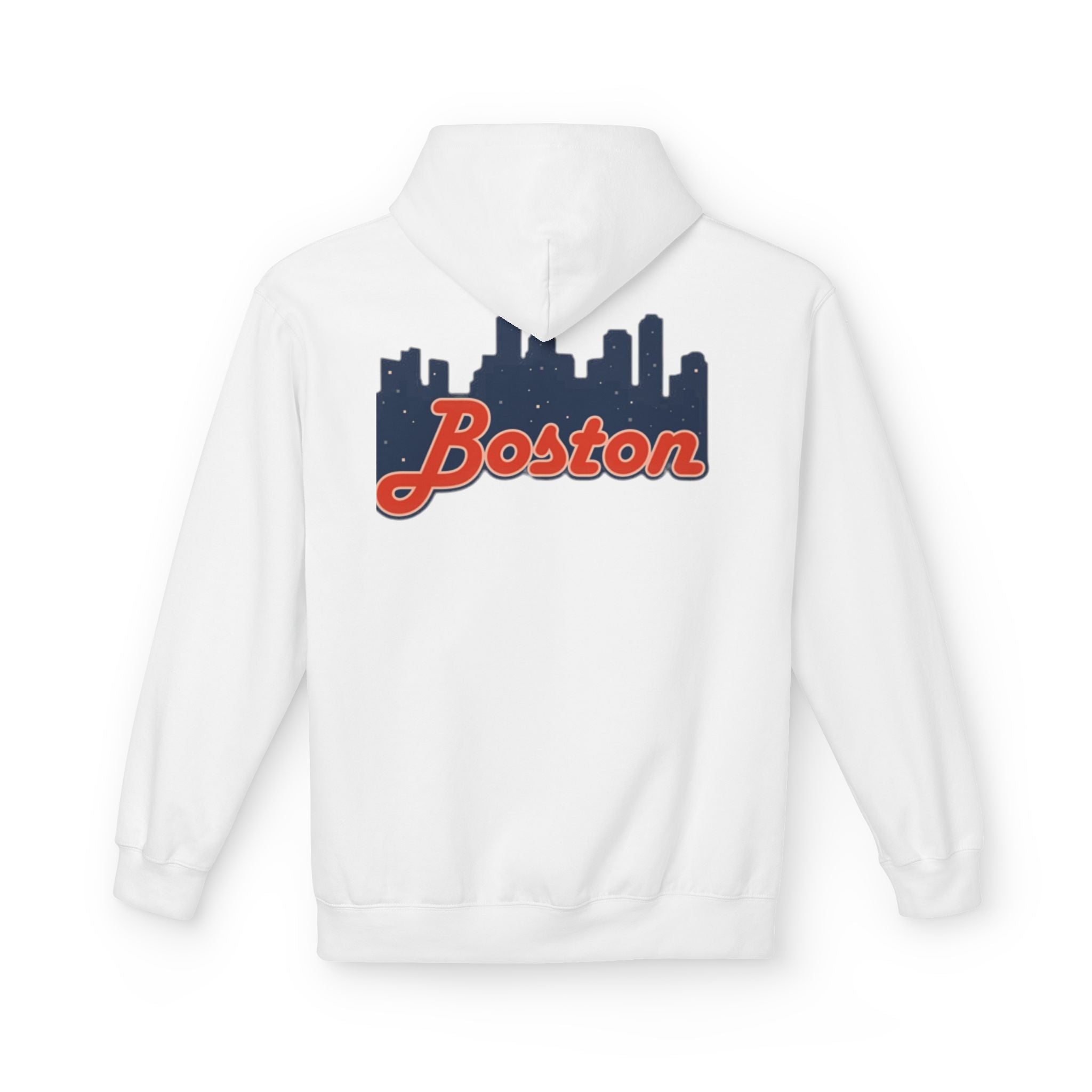 Boston Skyline Hoodie – Retro Script City Sweatshirt