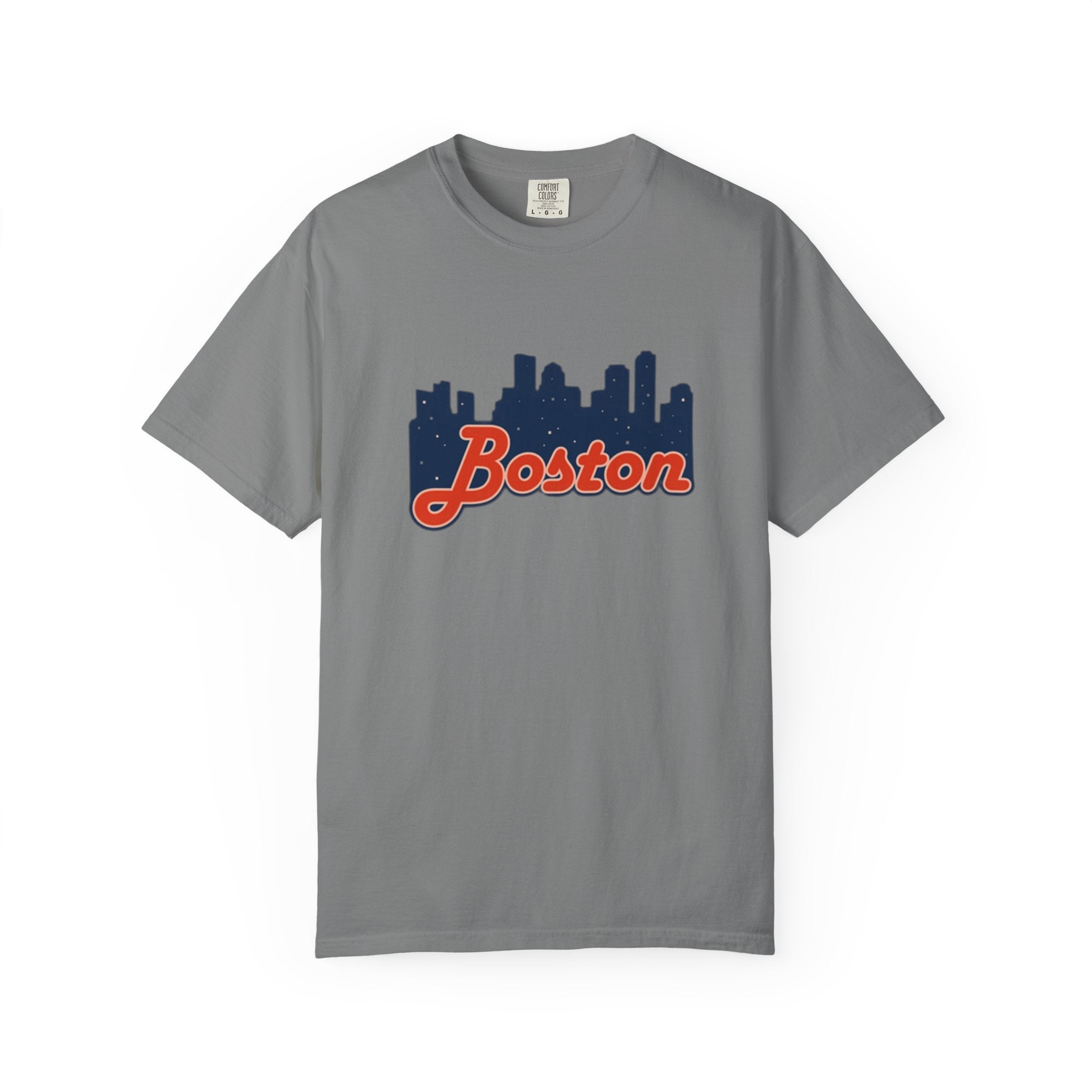 Boston Skyline T-Shirt — Retro Script City Tee