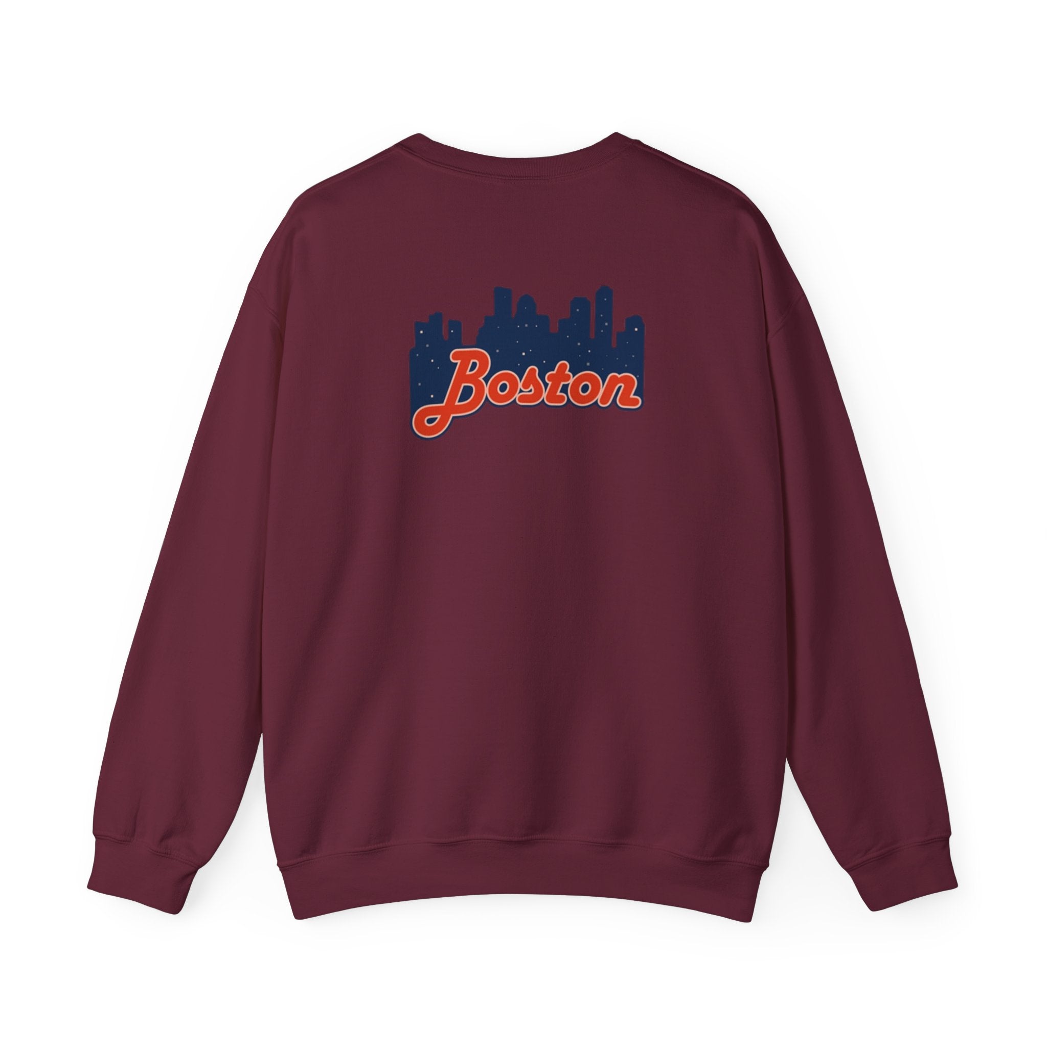 Boston Skyline Crewneck Sweatshirt – Retro Script Cityscape
