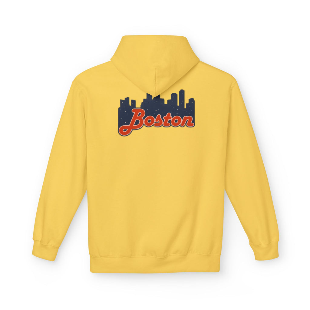 Boston Skyline Hoodie — Retro Script City Skyline Pullover
