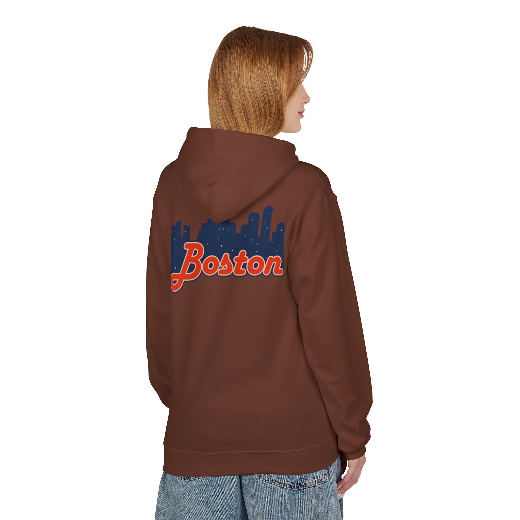 Boston Skyline Hoodie – Retro Script City Sweatshirt