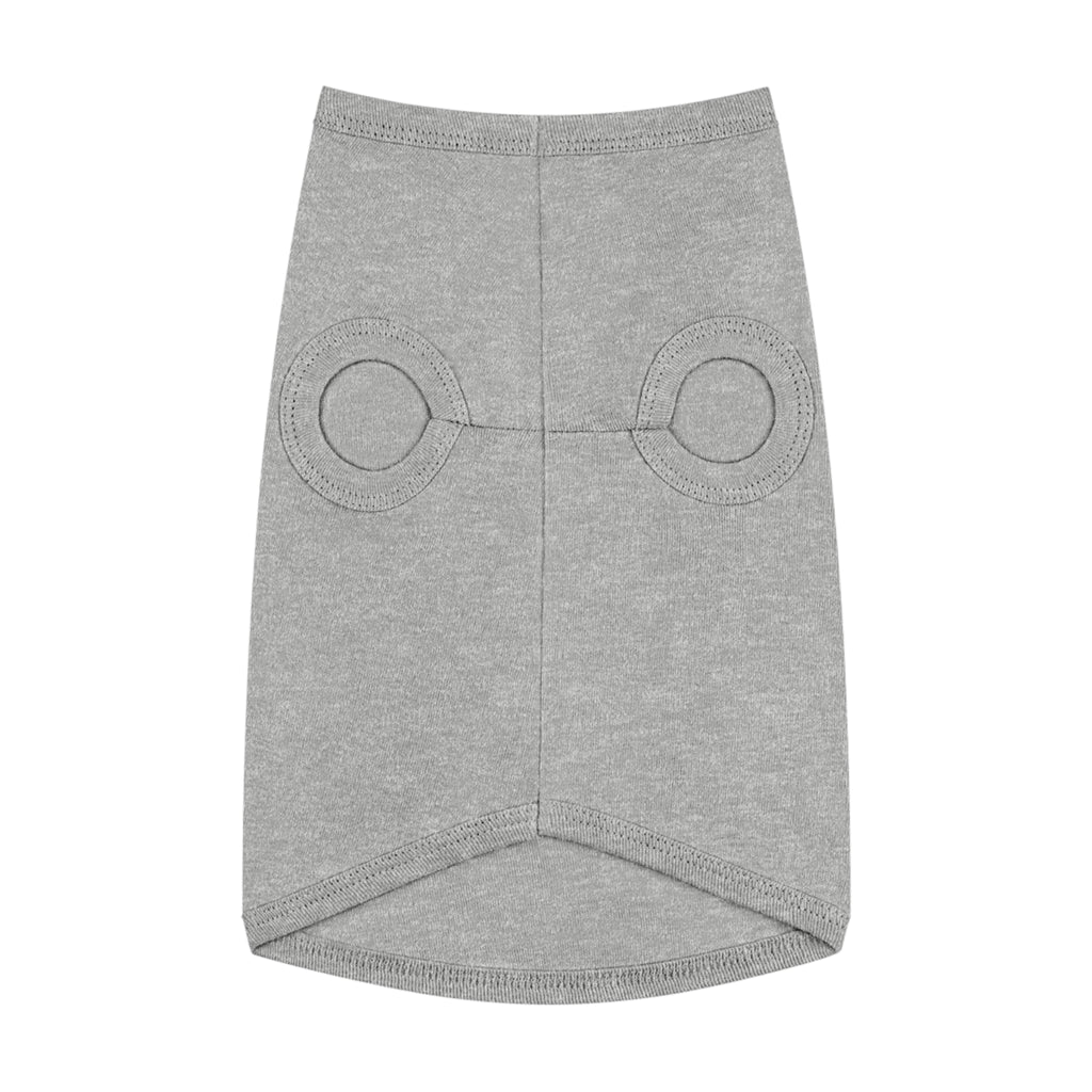 Boston Skyline Pet Tank Top - Navy Dog Shirt with Retro Script