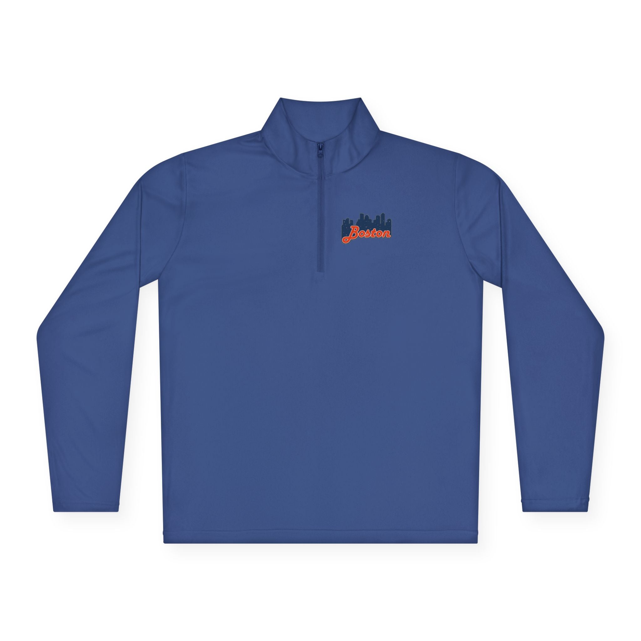 Quarter-Zip Pullover — Boston Skyline Script Logo