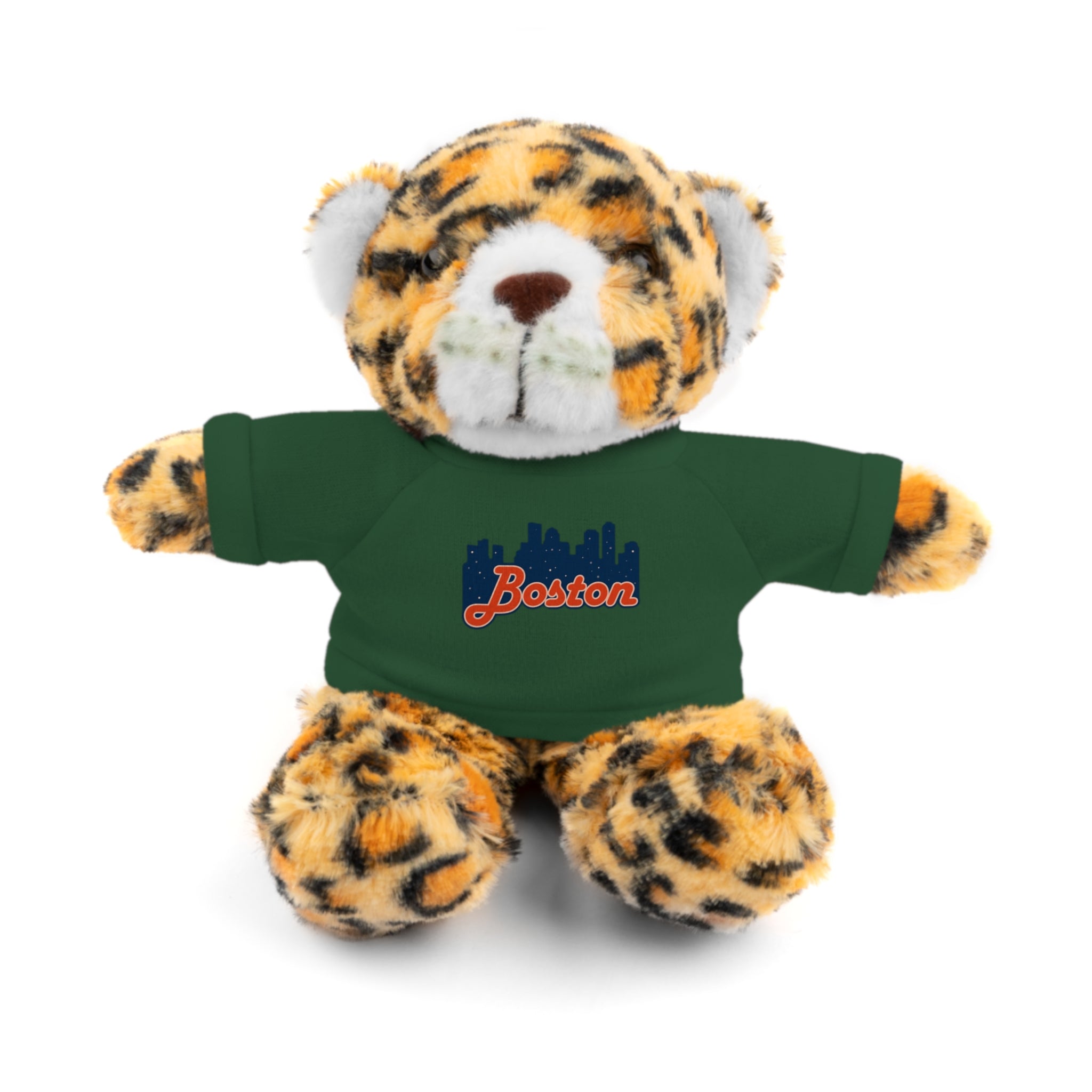 Boston Skyline Teddy Bear with 'Boston' Tee — Plush Souvenir Gift