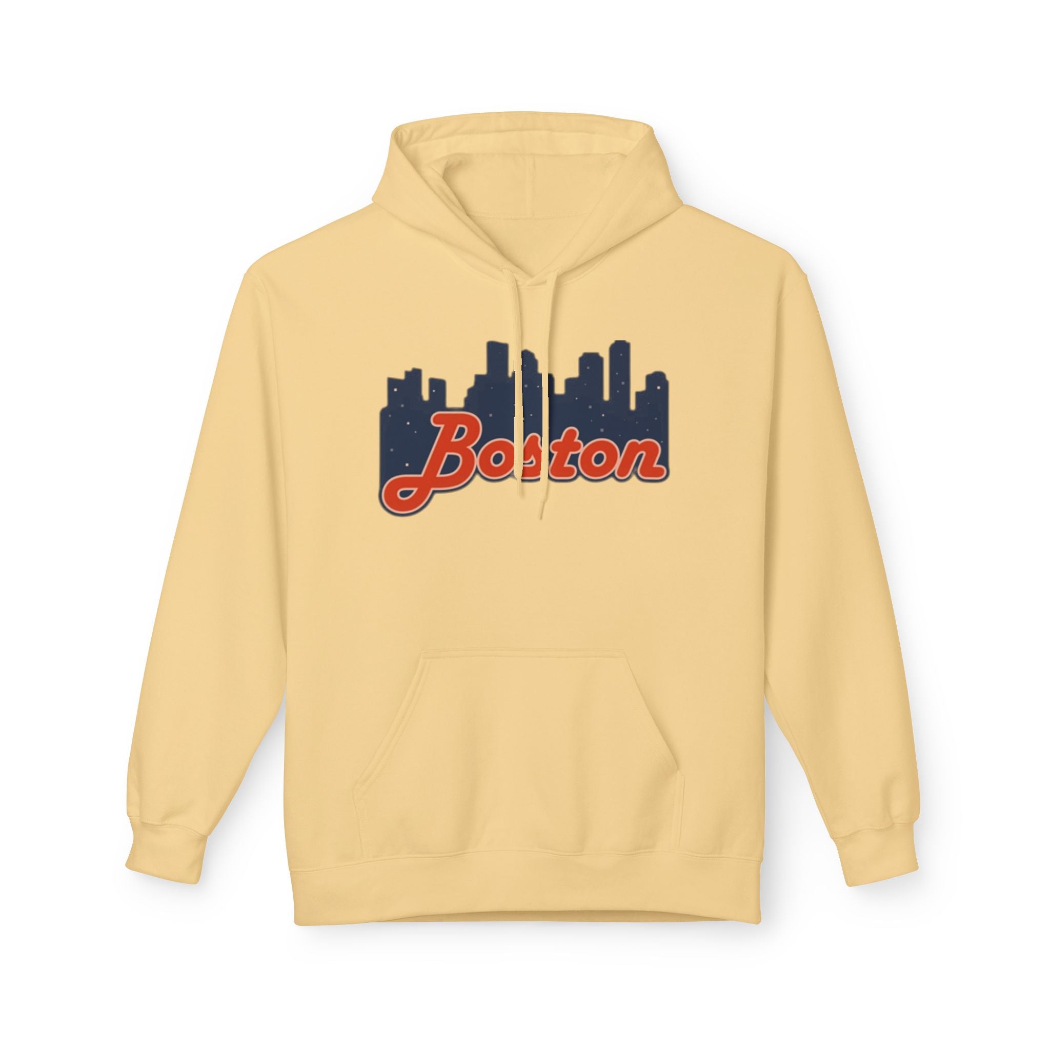 Boston Skyline Hoodie – Retro Script City Sweatshirt